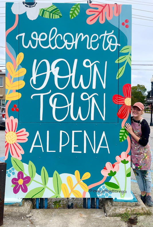 Welcome to Downtown Alpena Mural, September 2023
