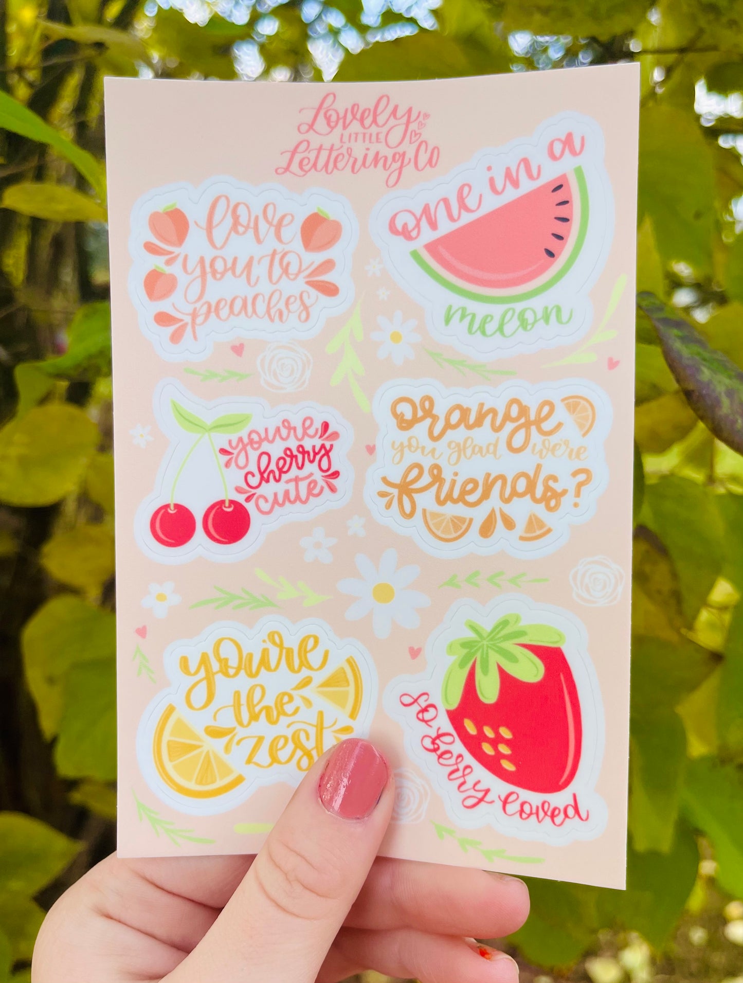 Lovely Little Fruits Sticker Sheet