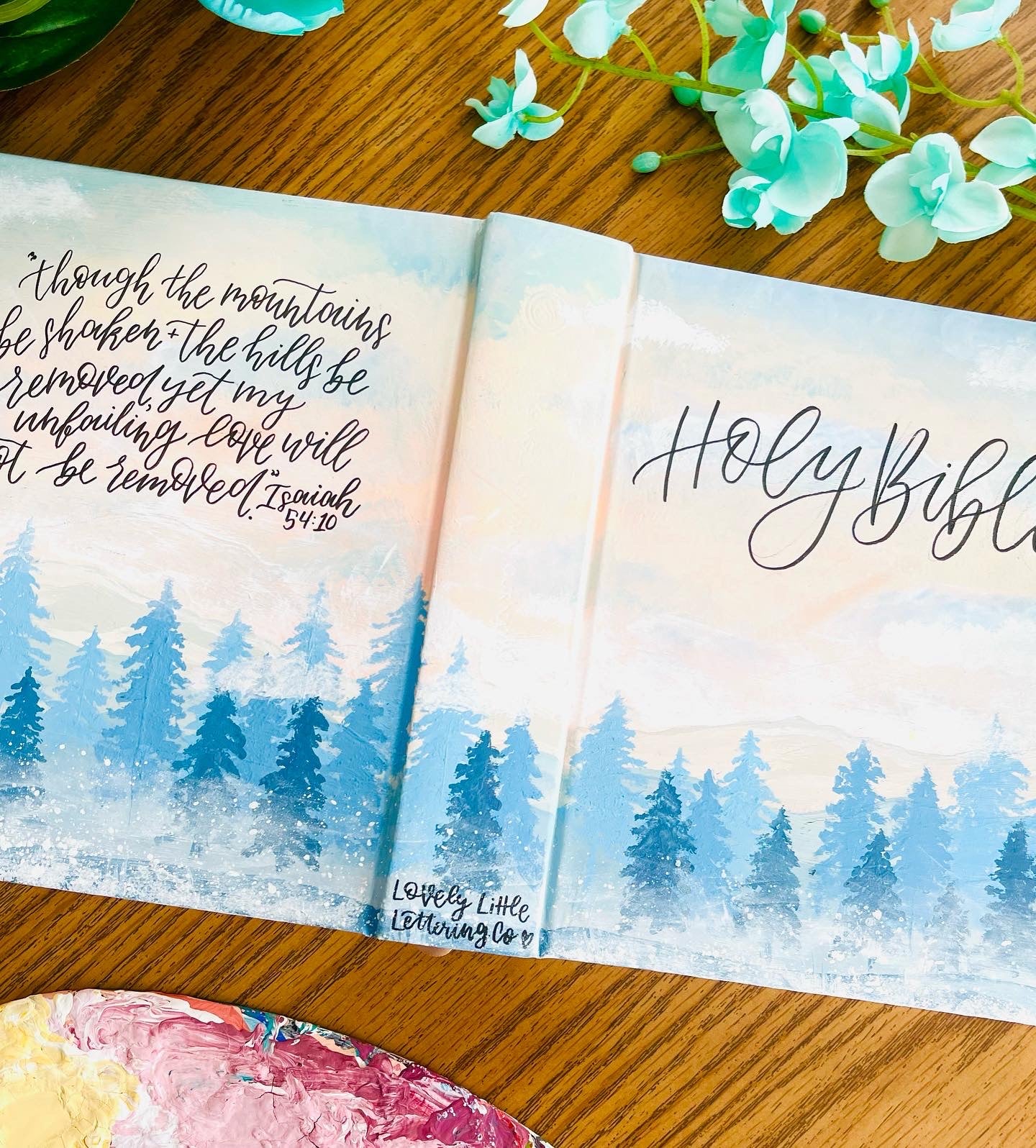 Custom Hand Painted Journaling Bible