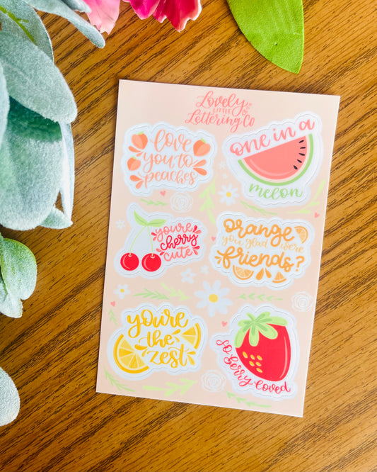 Lovely Little Fruits Sticker Sheet