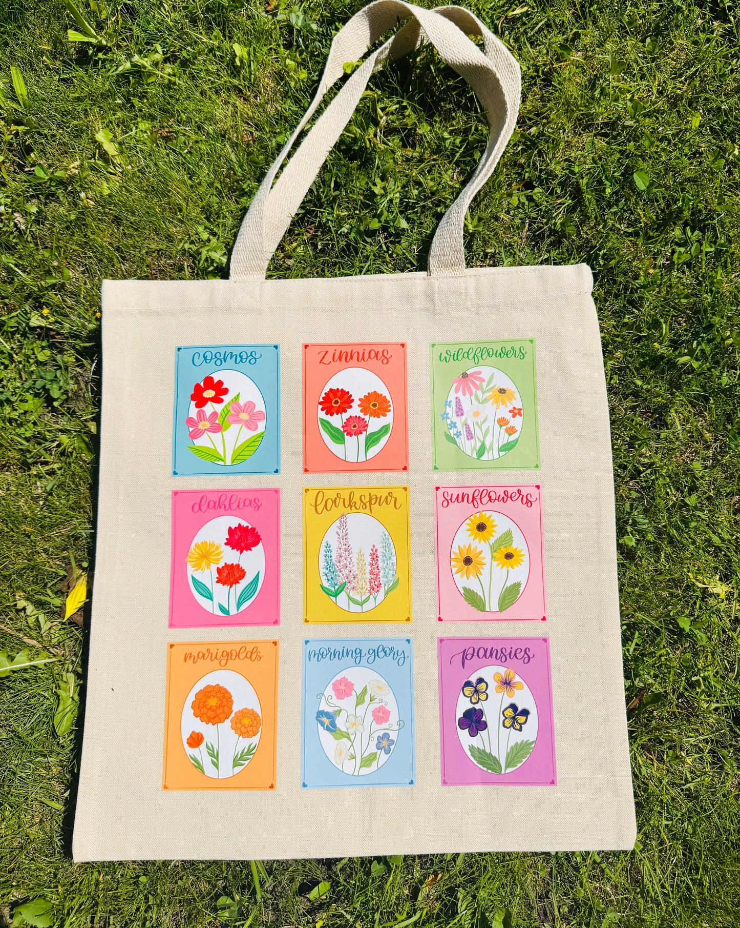 Flower Seeds Tote Bag