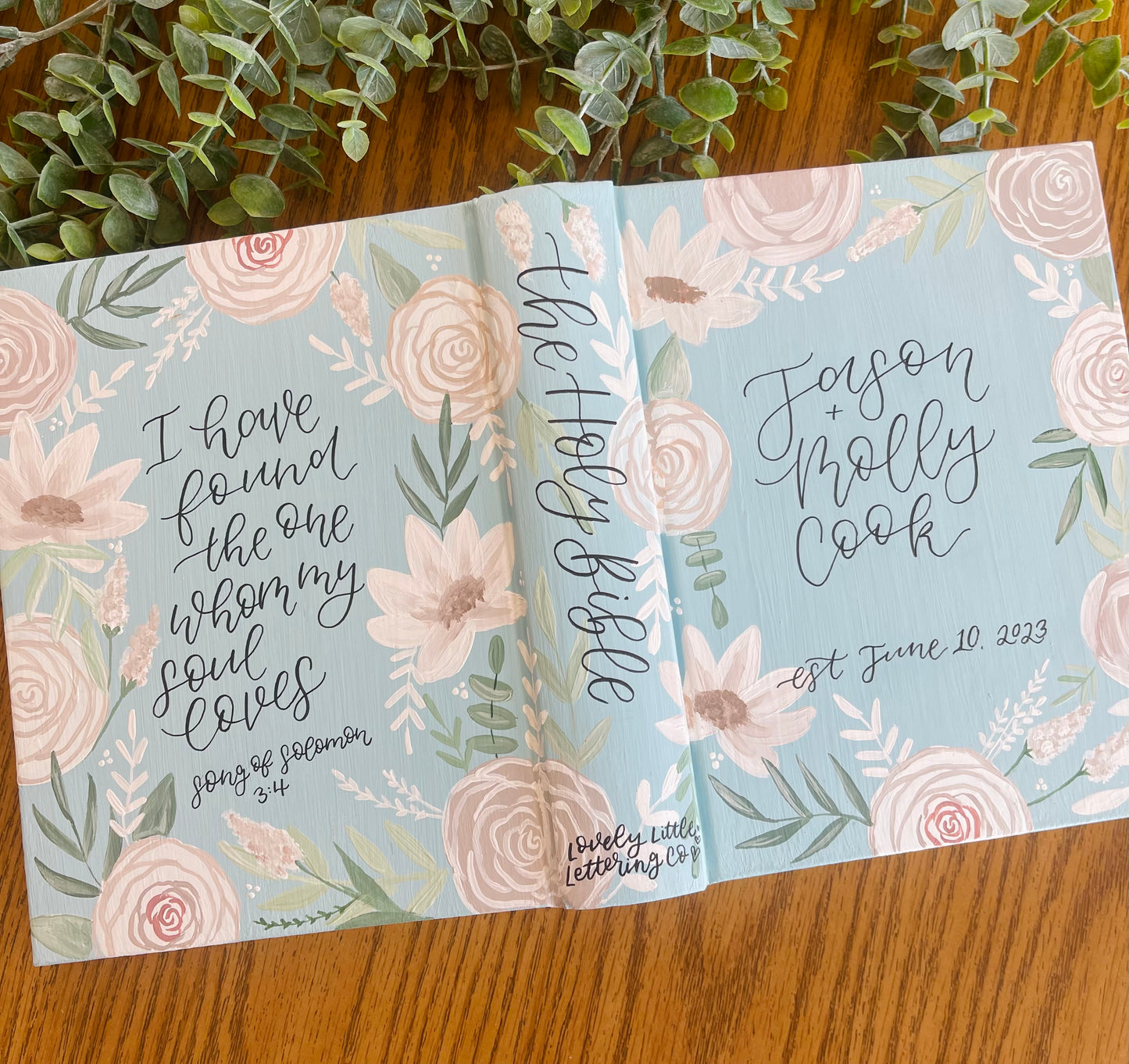 Custom Hand Painted Journaling Bible