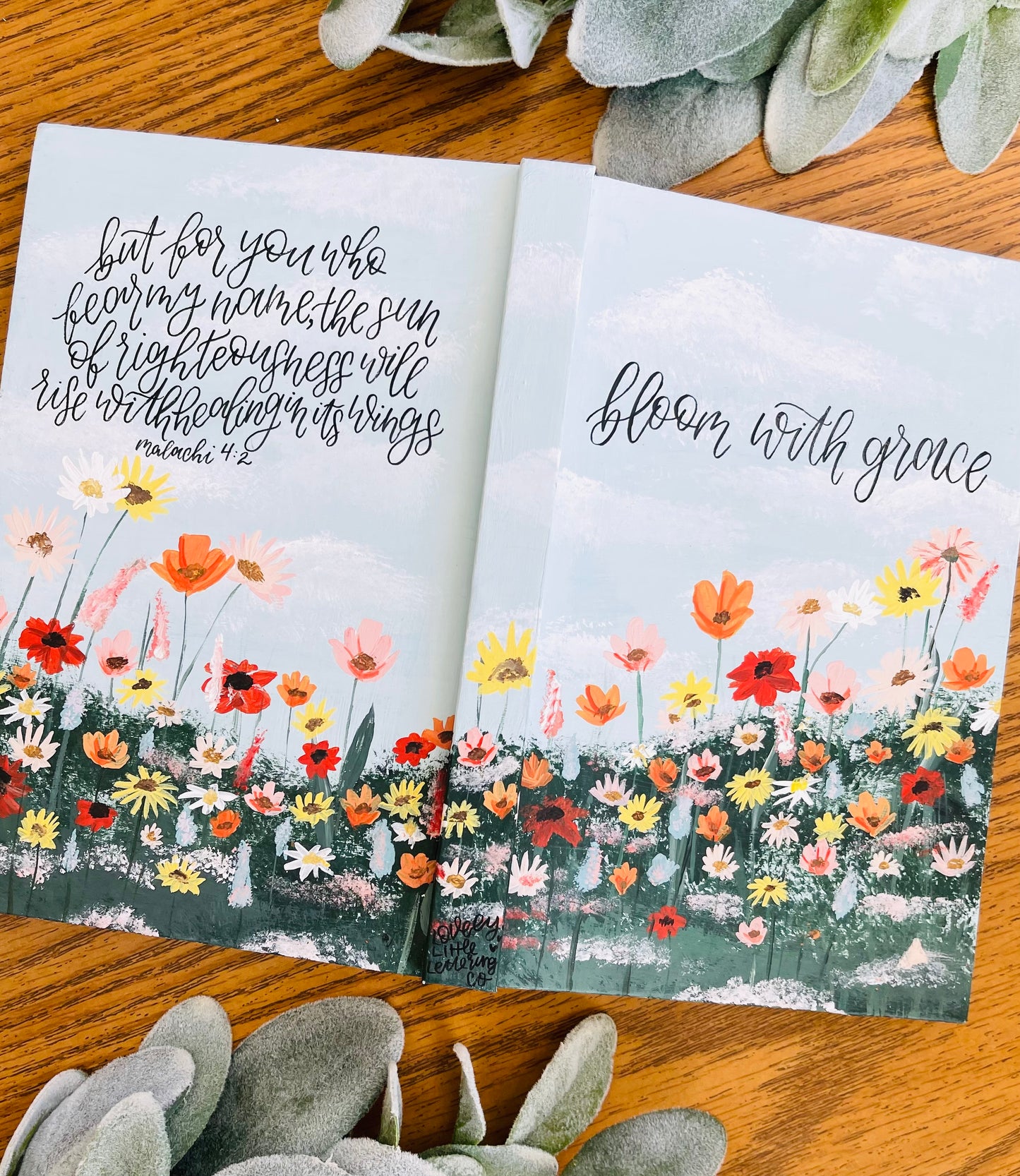 Custom Hand Painted Journaling Bible