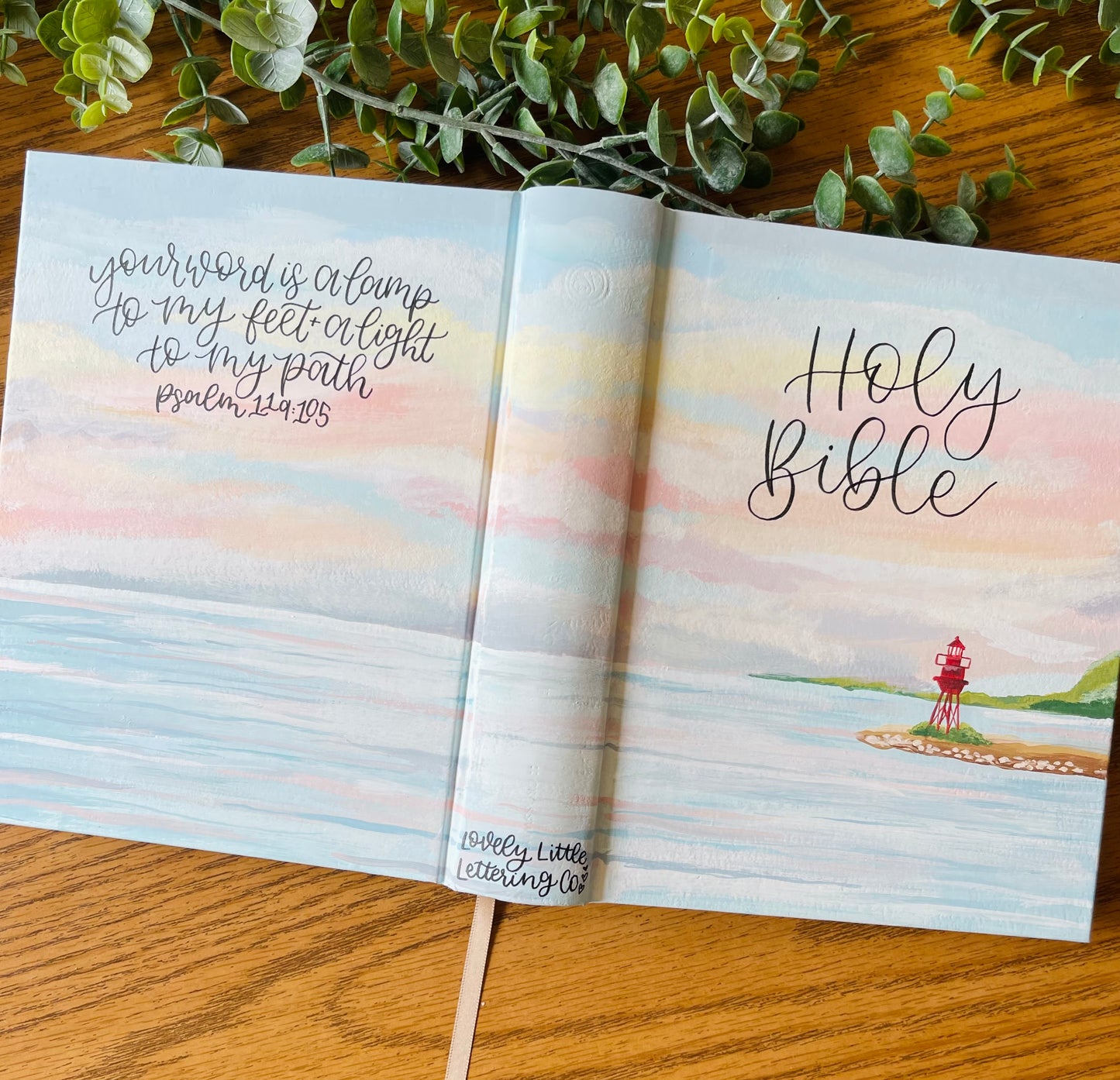 Custom Hand Painted Journaling Bible