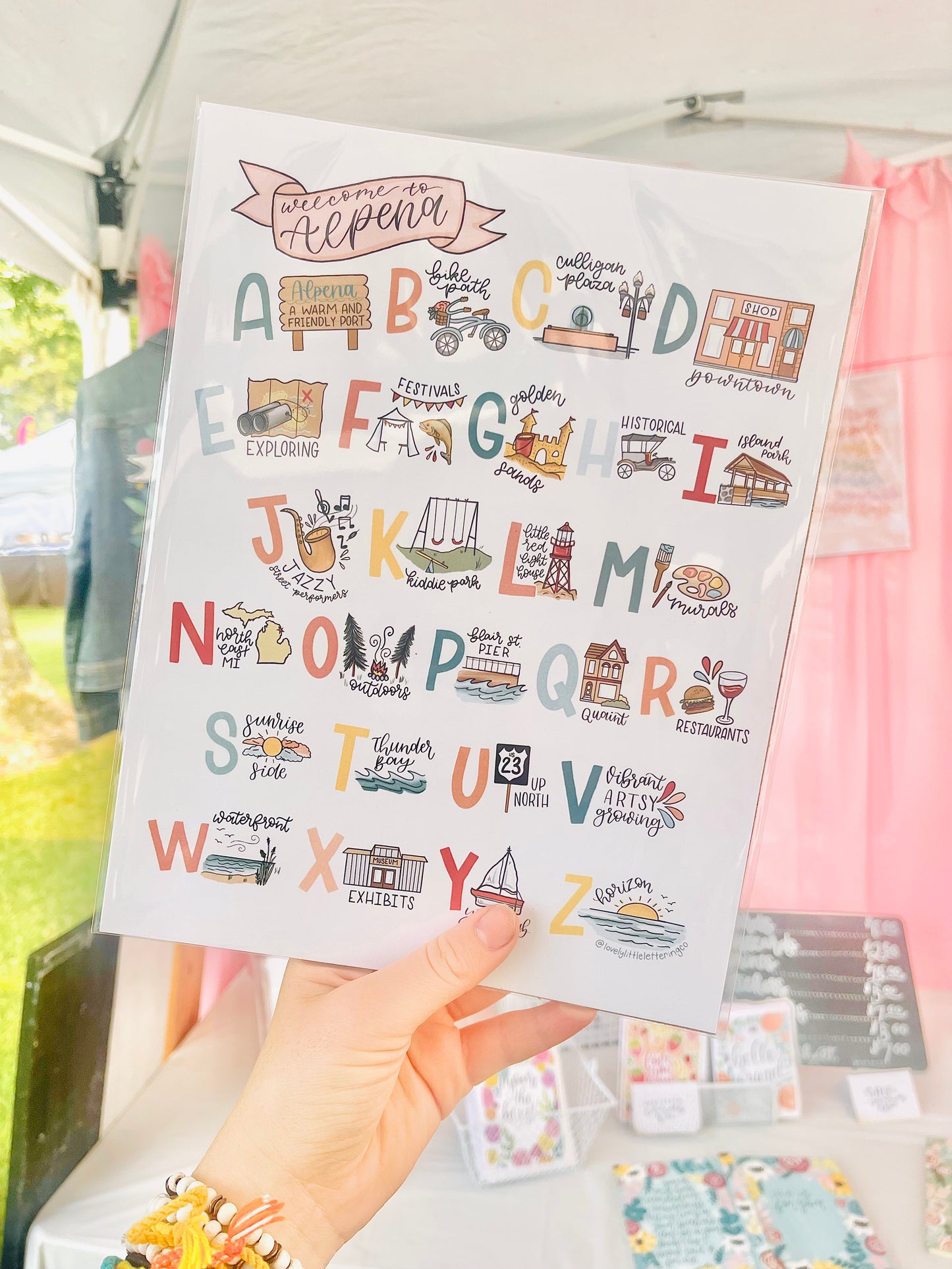 ABC's of Alpena Art Print
