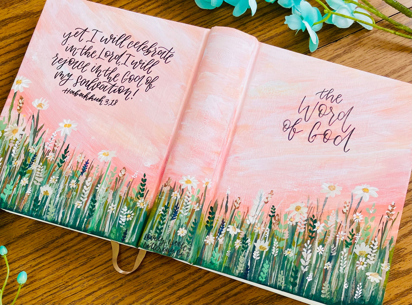 Custom Hand Painted Journaling Bible