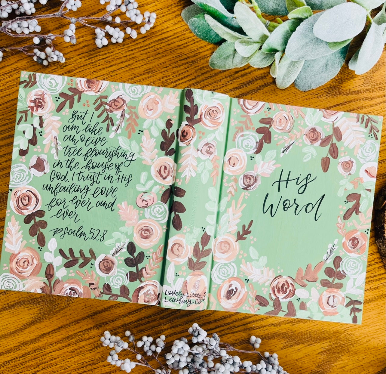 Custom Hand Painted Journaling Bible