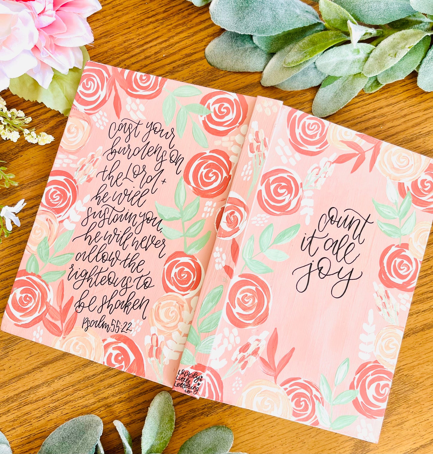 Custom Hand Painted Journaling Bible