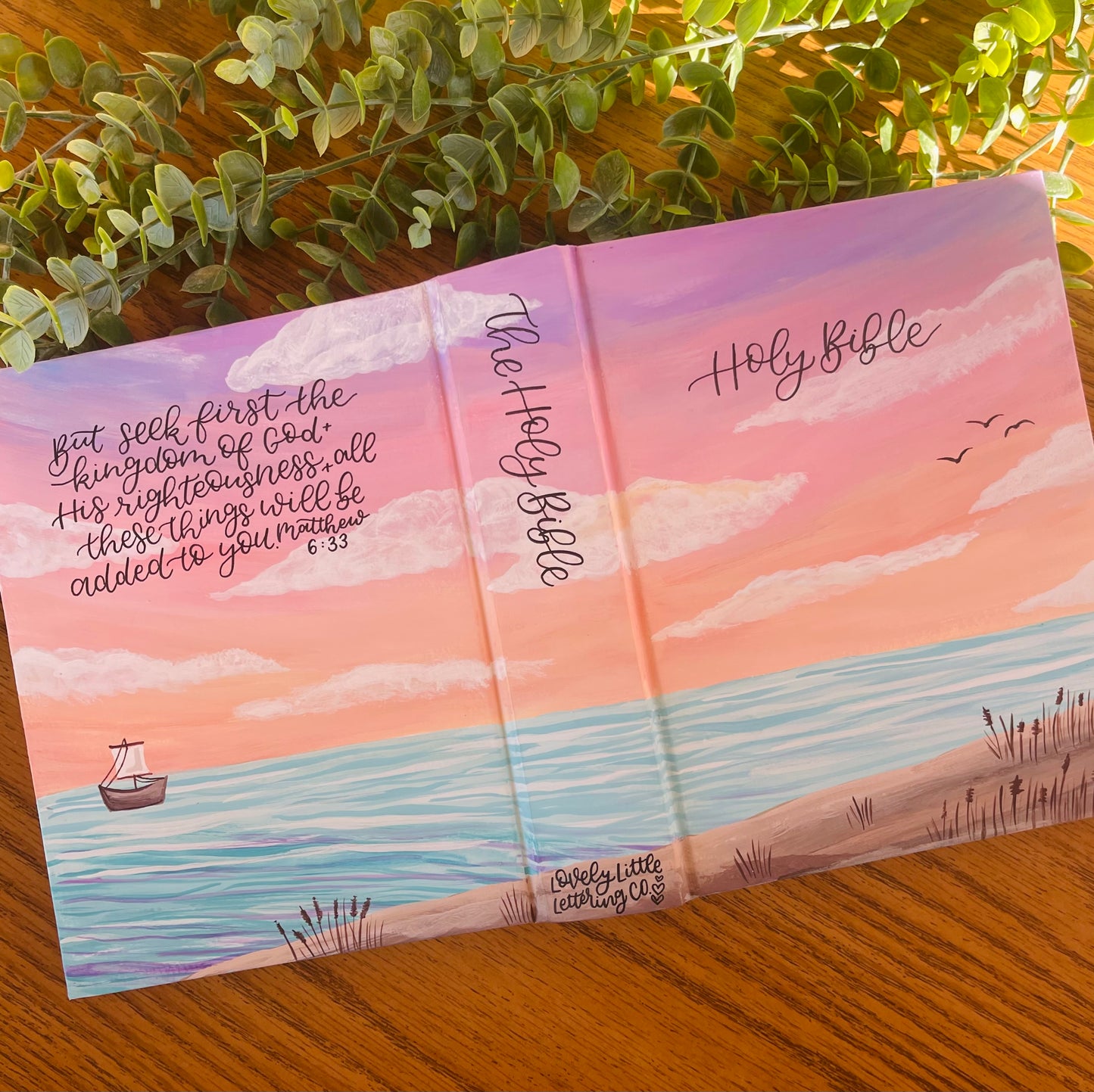 Custom Hand Painted Journaling Bible