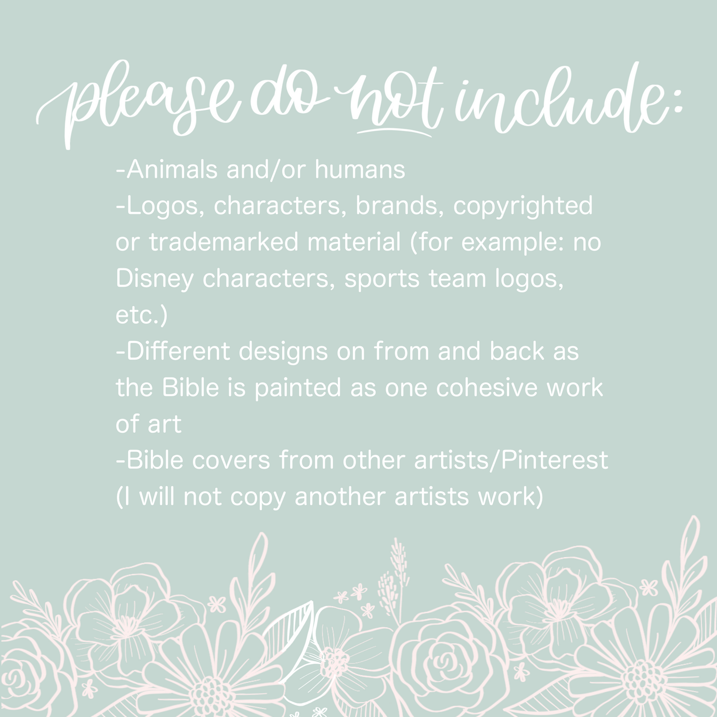Custom Hand Painted Journaling Bible