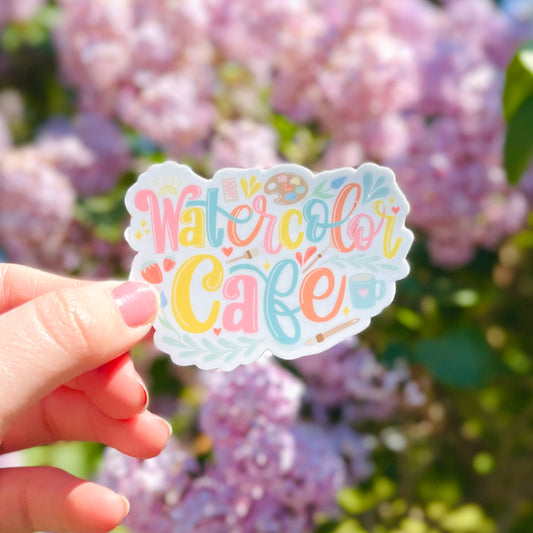 Watercolor Cafe Logo Design