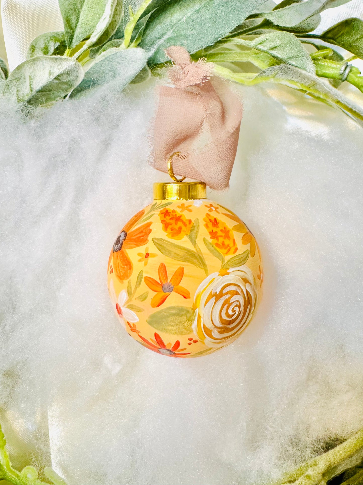 Hand Painted Ornament-Amber Theme