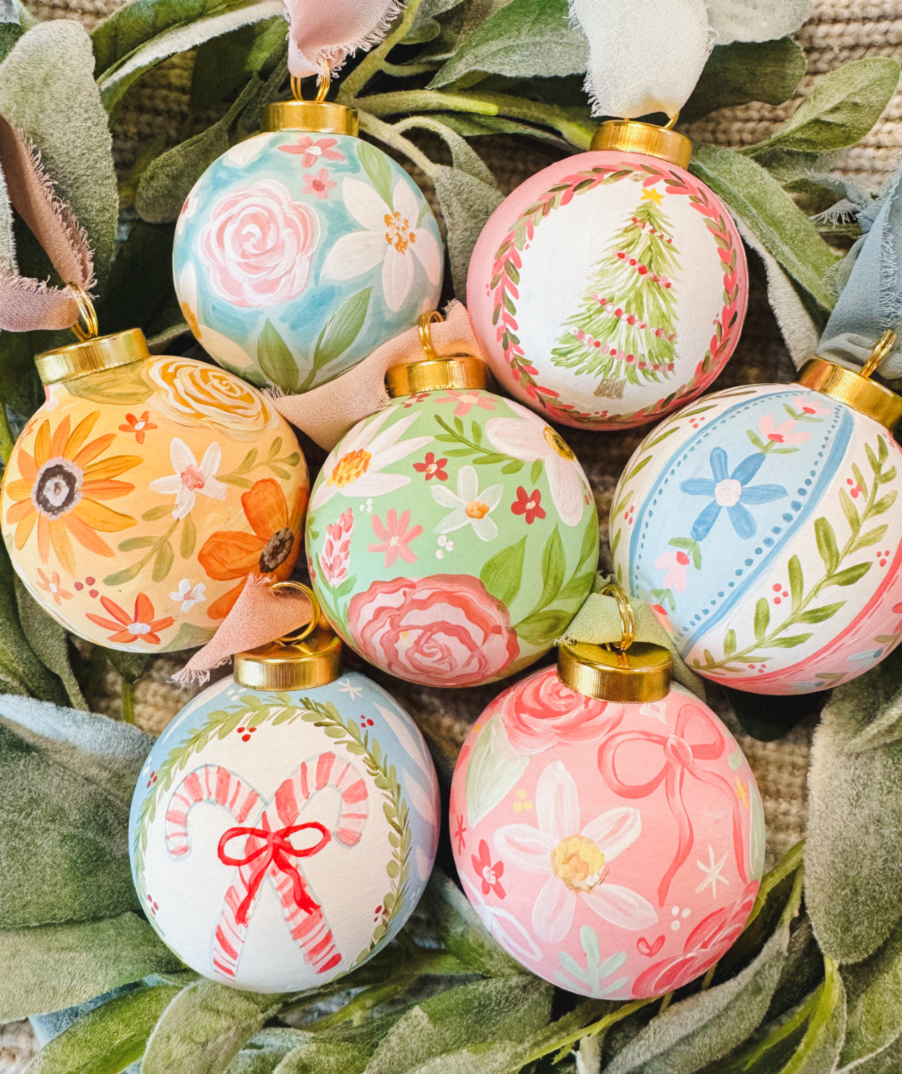 Hand Painted Ornament-Juniper Theme
