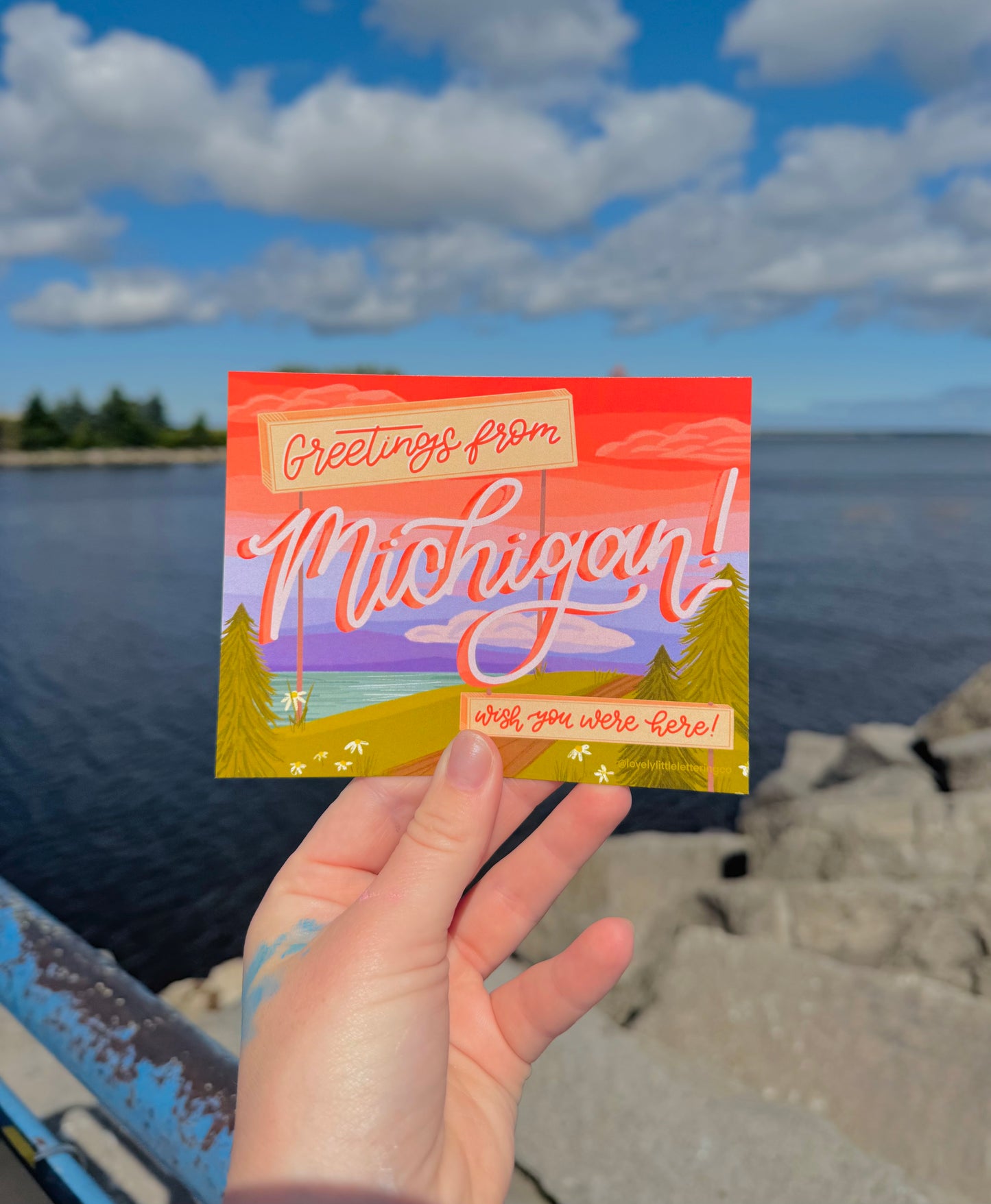 Greetings From Michigan Postcard