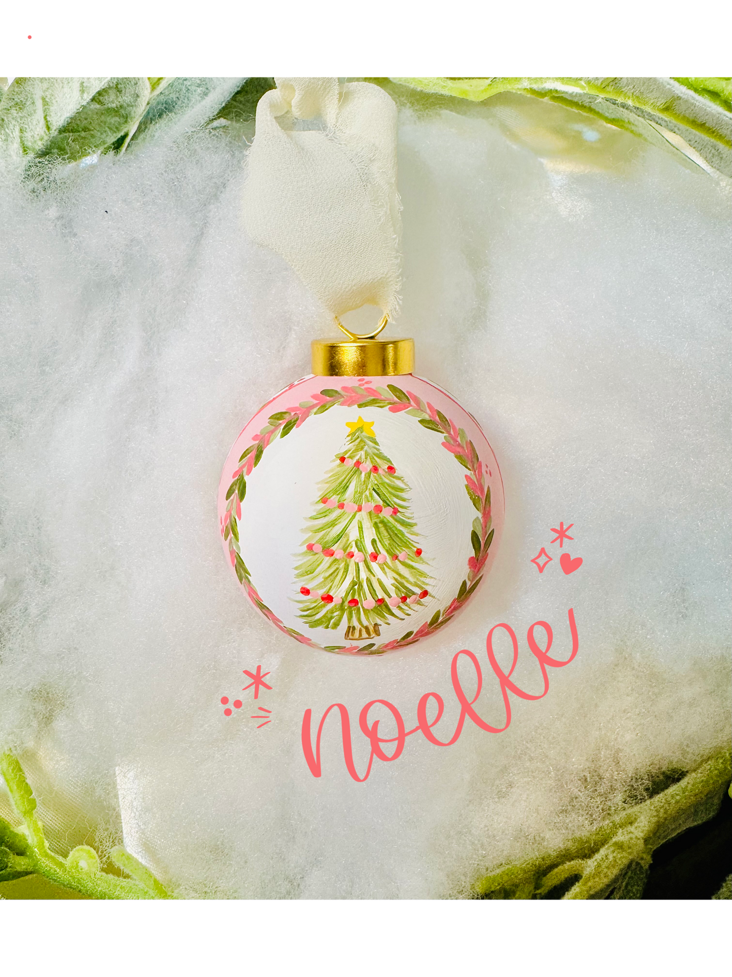 Hand Painted Ornament-Noelle Theme