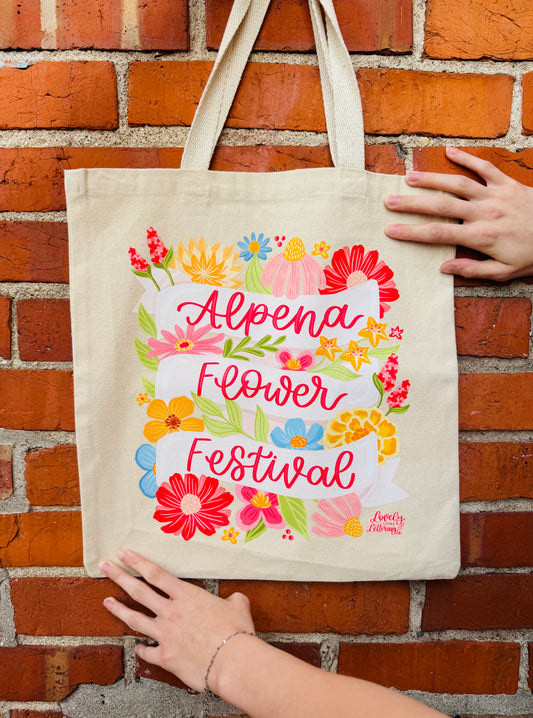 PREORDER- Alpena Flower Festival Tote Bag