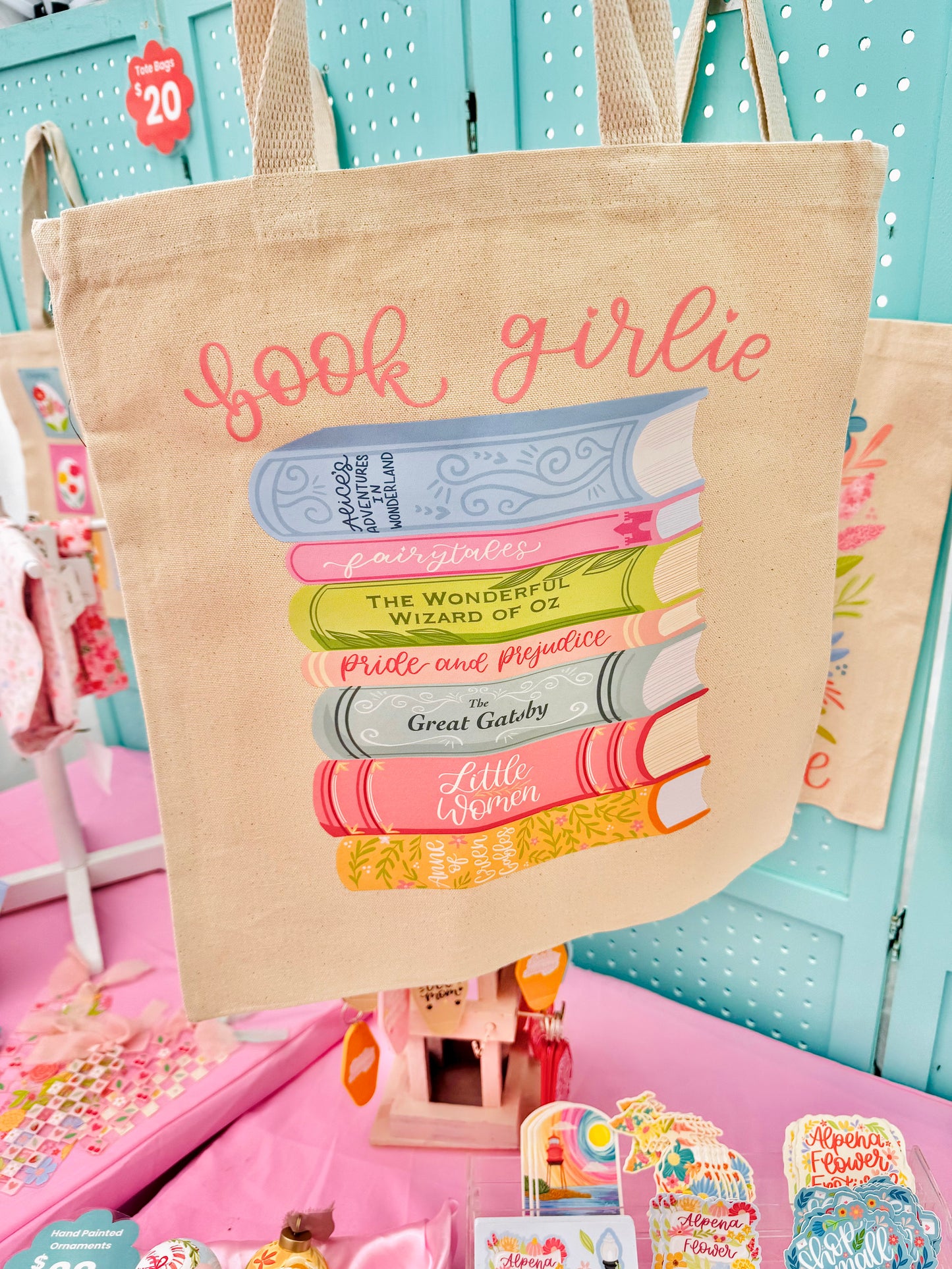 Book Girlie Tote Bag