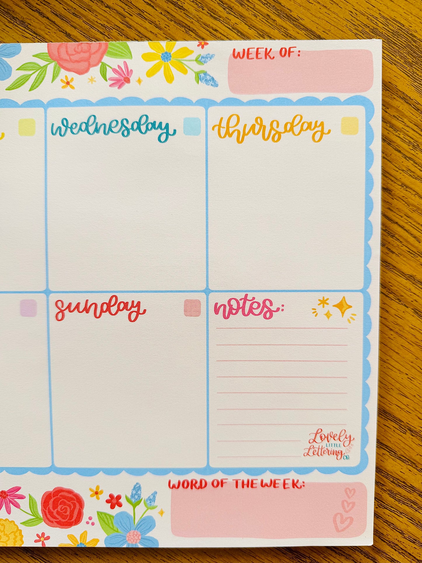 Weekly Planner Pad