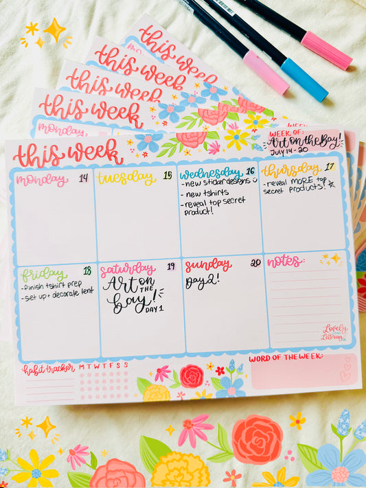 Weekly Planner Pad